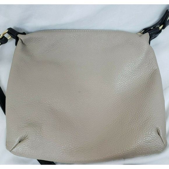 Valentina Italian Leather Purse Crossbody Handbag Beige Cream - Picture 2 of 8